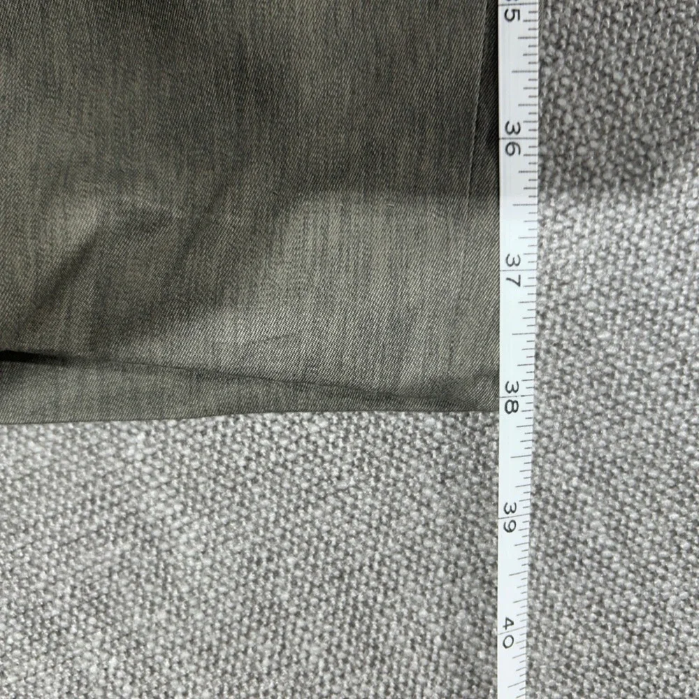 Unbranded Pleated Dress Pants Mens 37x27 Olive Green Gray Excellent Relaxed Fit‎